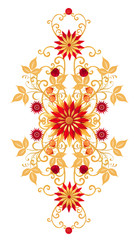 3d rendering. Golden textured curls. Oriental style arabesques. Brilliant lace, stylized flowers. Openwork weaving delicate, golden background.