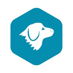 Retriever dog icon in simple style isolated on white background. Animals symbol