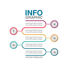 Vector infographic template for  diagram, graph, presentation, chart, business concept with 5 options.