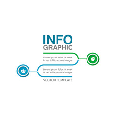 Vector infographic template for  diagram, graph, presentation, chart, business concept with 2 options.