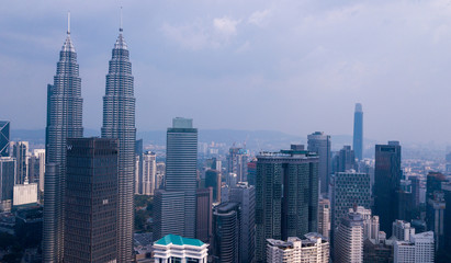 Fototapeta na wymiar Kuala-Lumpur,Malaysia,04 March,2019: View on the Petronas Twin Towers
