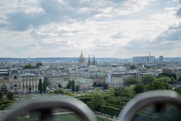 view of paris from the ferris wheel near the Louvre