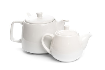 tea pots isolated on white background