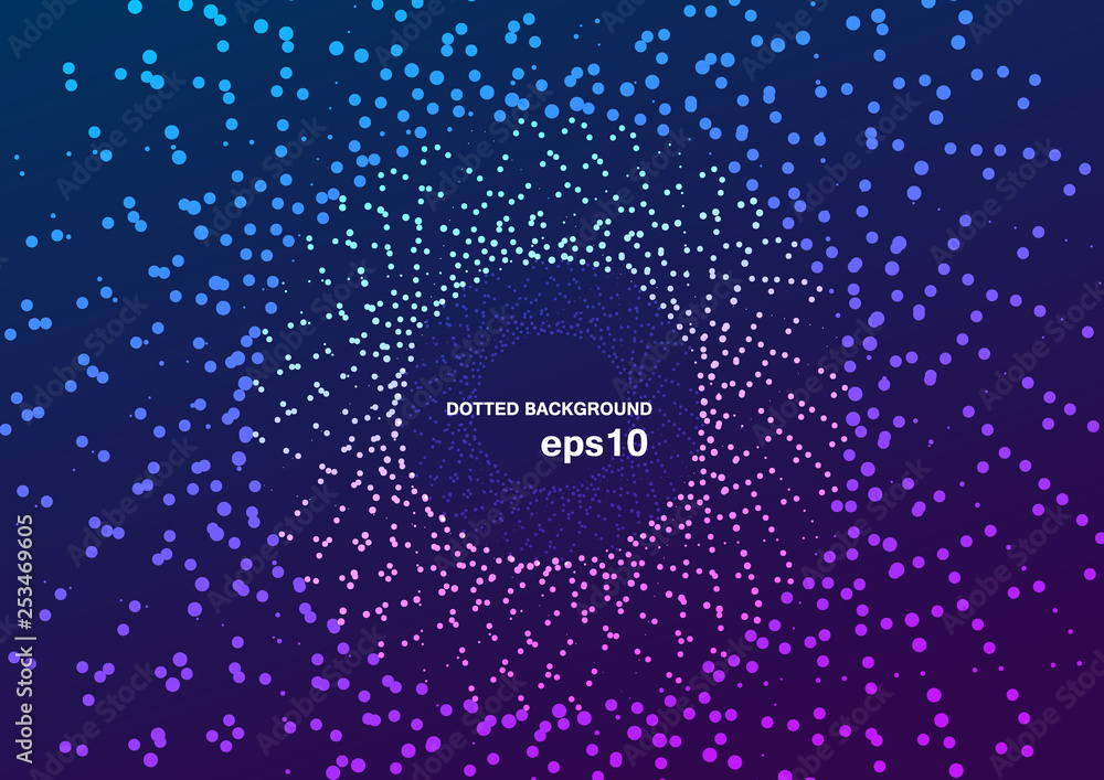 Poster futuristic trendy minimal dotted illustration. gradient luxury abstract background. modern texture f