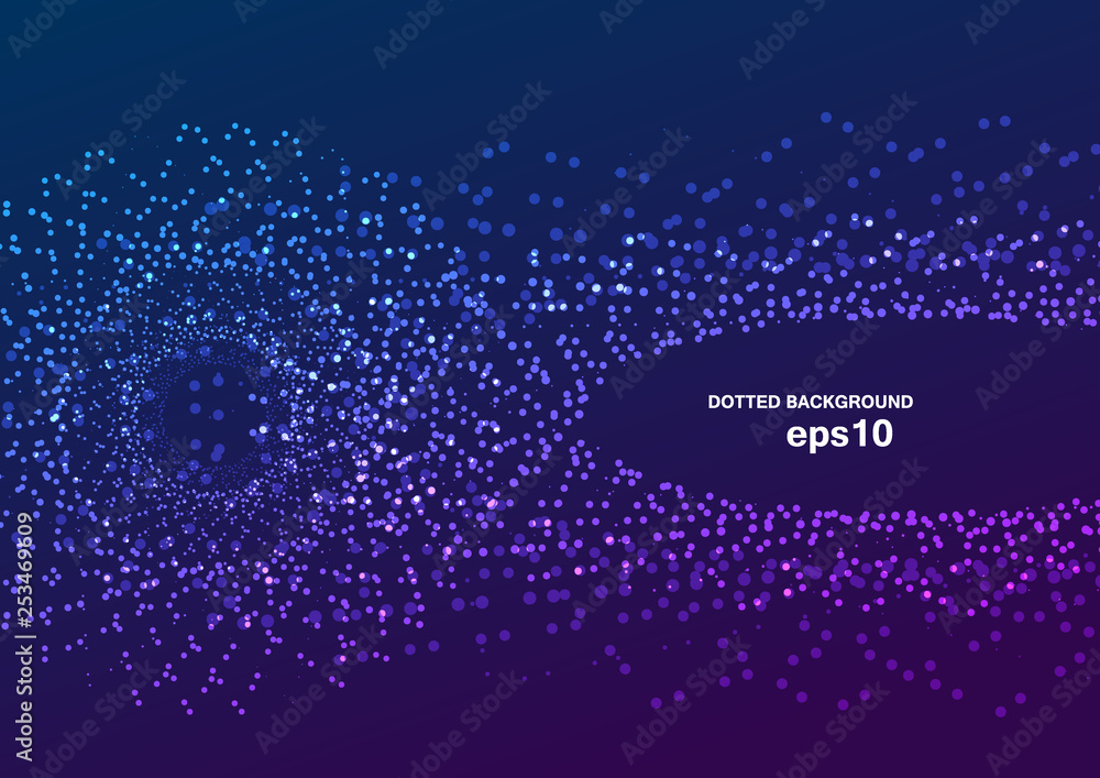 Poster futuristic trendy minimal dotted illustration. gradient luxury abstract background. modern texture f