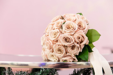 Beautiful bouquet of flowers for wedding ceremony