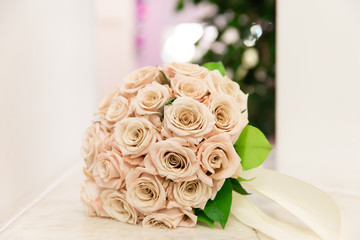 Beautiful bouquet of flowers for wedding ceremony