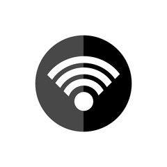 Wifi Wireless Network Symbol, wifi black circle sign