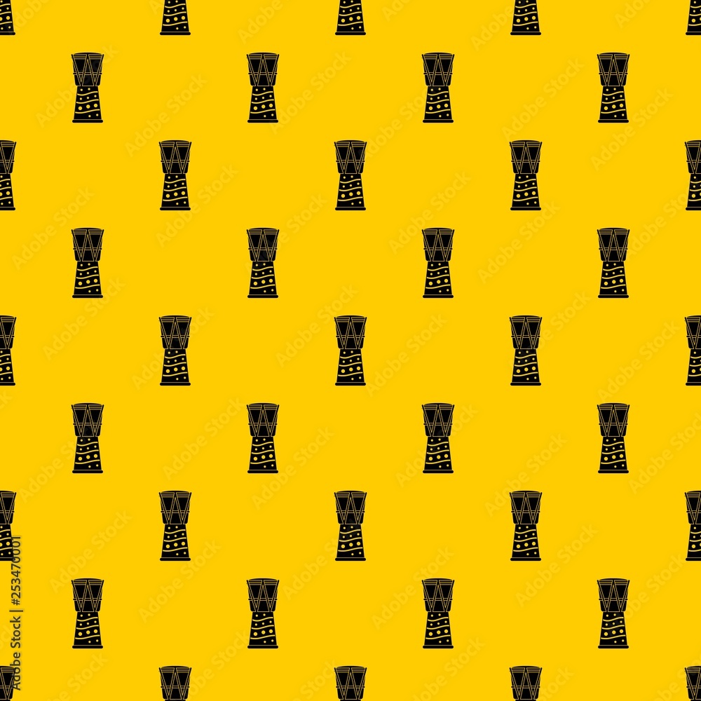Poster tamtam pattern seamless vector repeat geometric yellow for any design