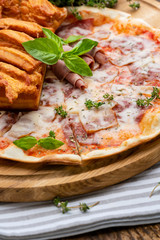 Hot homemade Italian pizza