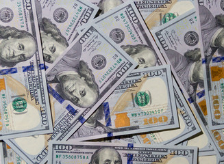 background texture bills of 100 american dollars