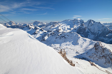 Dolomites, Italy - View from Sass Pordoi, Arabba-Marmolada, Val Di Fassa