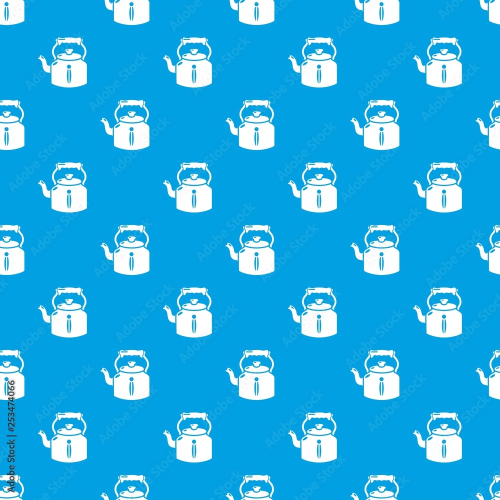 Poster kettle old pattern vector seamless blue repeat for any use