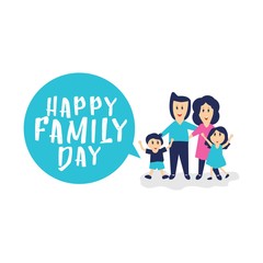 Happy Family Day Vector Template Design Illustration