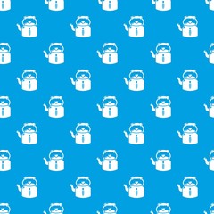 Kettle old pattern vector seamless blue repeat for any use