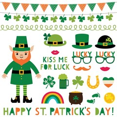 Saint Patricks Day decoration and party props set