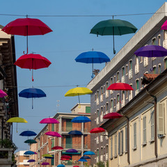 Villasanta, Italy: colorful umbrellas