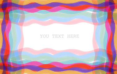 Colorful hand drawn oil painting waves