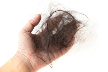 Lost hair isolated