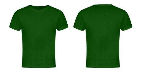 Green Blank T-shirt Front and Back