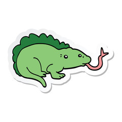 sticker of a cartoon lizard