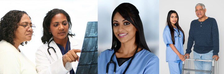 Group Of Indian Nurses And Doctors