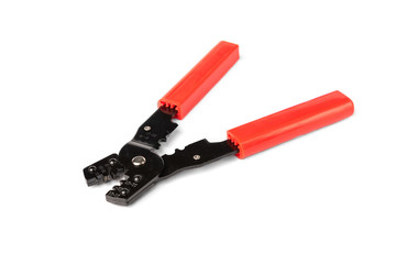 Wire stripper isolated on white background.