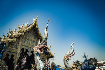 Fototapeta na wymiar Blue Temple, Chiang Rai, Thailand