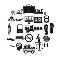 Handbag icons set. Simple set of 25 handbag icons for web isolated on white background