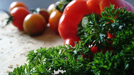 tomatoes and fresh herbs