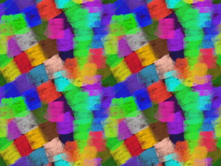 Fototapeta na wymiar Square coloring of paint, Repeating design texture and background
