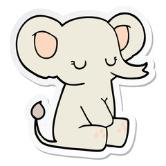 sticker of a cartoon elephant