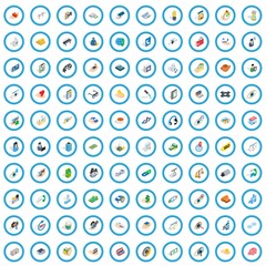 100 doctor icons set in isometric 3d style for any design vector illustration