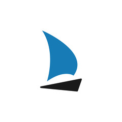 Sailboat icon design template vector isolated