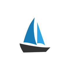 Sailboat icon design template vector isolated