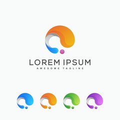 Abstract Flow illustration vector Design template