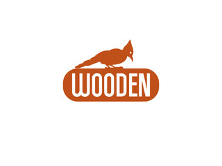 woodpecker vector logo design