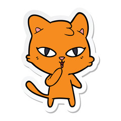 sticker of a cartoon cat