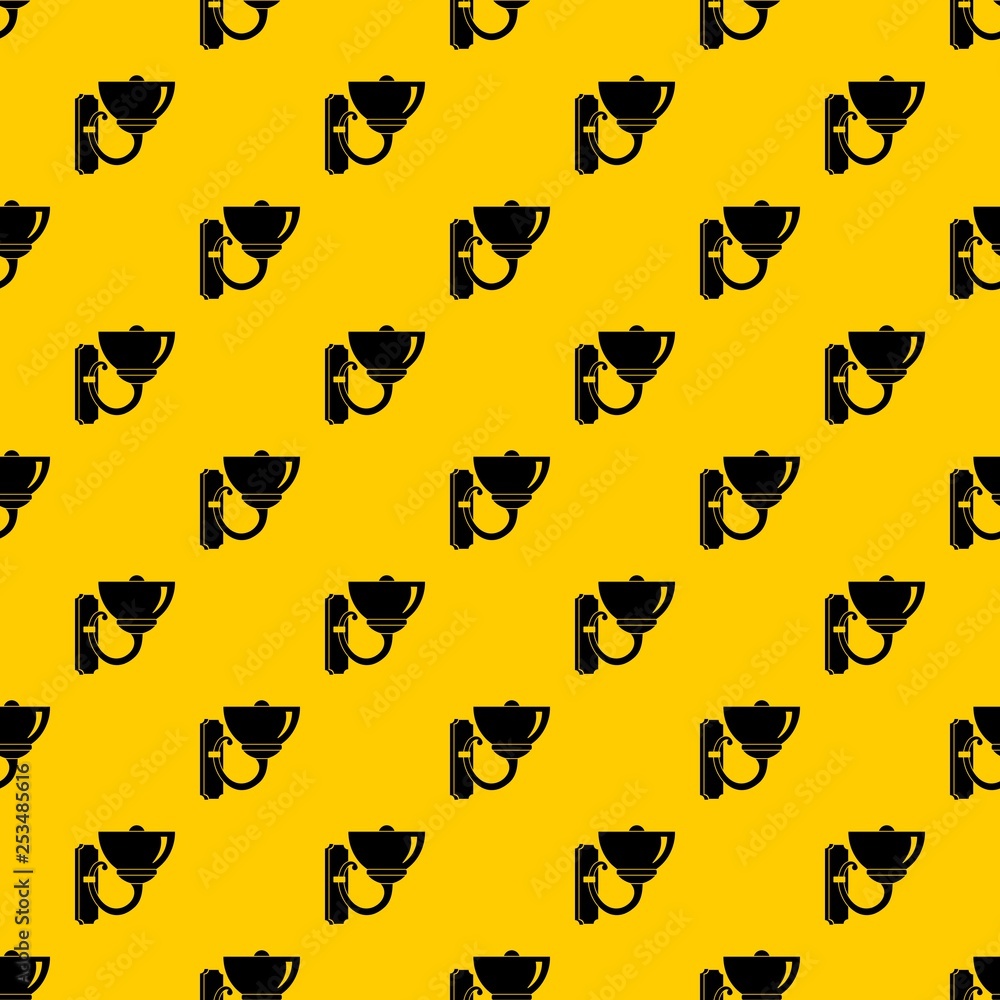 Poster wall lamp pattern seamless vector repeat geometric yellow for any design