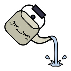 cute cartoon pouring kettle