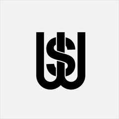 Letter WS Logo design