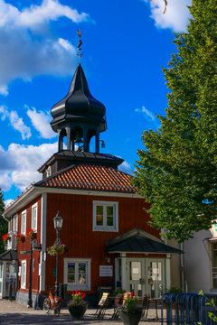 Trosa, Sweden The main square, town hall and library.
