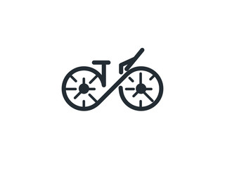 bicycle creative vector symbol design