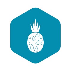 Pitaya, dragon fruit icon in simple style isolated on white background