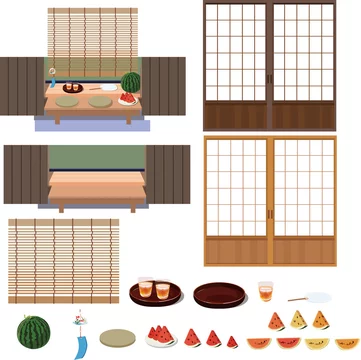 イラスト素材 夏の縁側 Stock Vector Adobe Stock