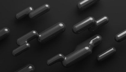 Abstract 3d render, background with shapes, modern graphic design