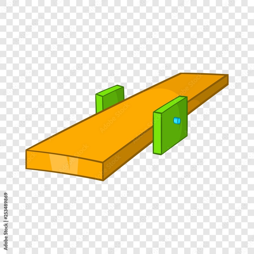 Poster swing balancer icon in cartoon style isolated on background for any web design