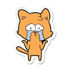 sticker of a cartoon cat