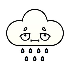 gradient shaded cartoon rain cloud