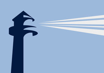 Lighthouse. Simple vector background